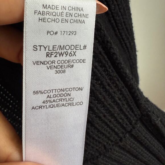 Splendid sz XS Black Drape Front cotton Open slouchy Cardigan - Picture 5 of 8